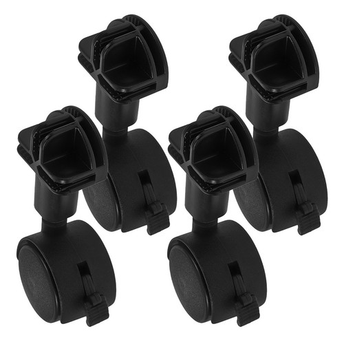 4pcs black plastic stroller - black,